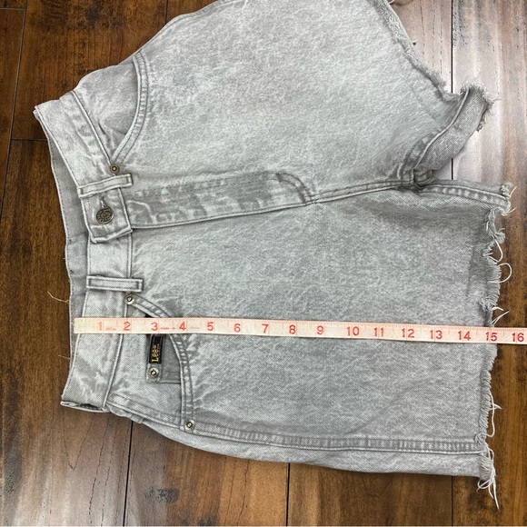 LEE Women’s Cut Off Shorts Gray Union Made VINTAGE 100% Cotton Size 7 MED - Picture 10 of 13